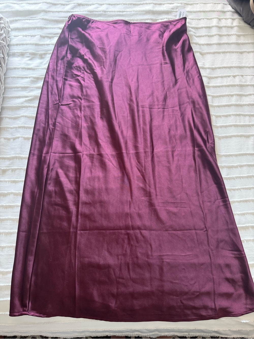 Silky Burgundy Midi Slip Skirt